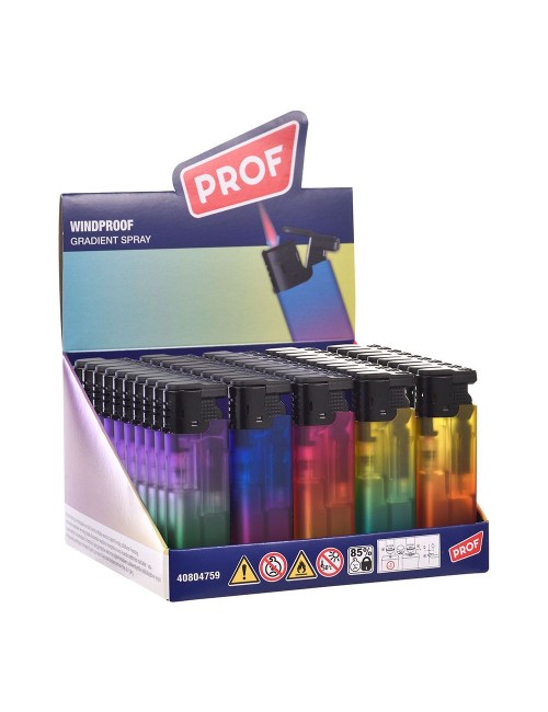 Encendedor electrónico antiviento gradient spray, colores surtidos euro/u