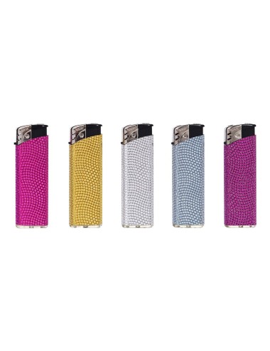 Encendedor electrónico shiny, colores surtidos euro/u