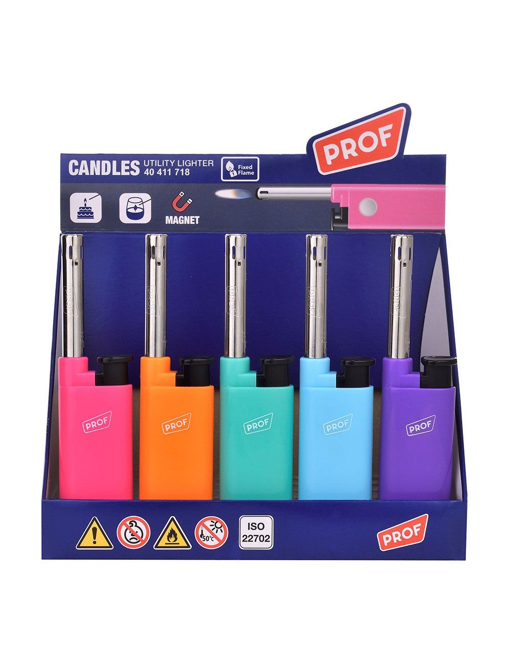 Encendedor electrónico recargable, magnético, colores surtidos euro/u