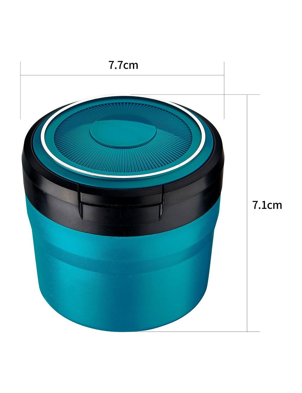 Cenicero redondo con led, colores surtidos, ø8 x 7 cm