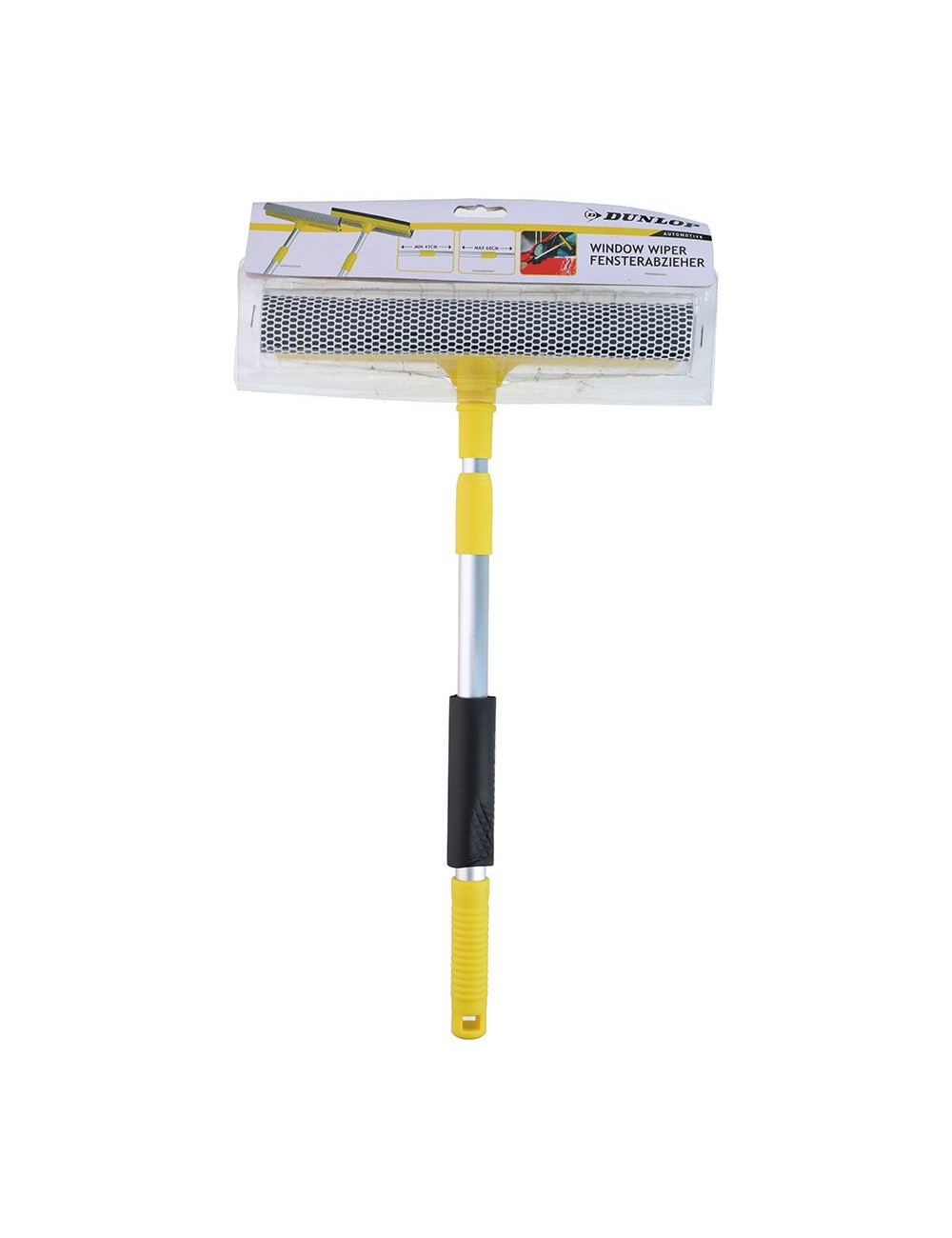 Escobilla telescópica limpiacristales, 25 x 43-68 cm