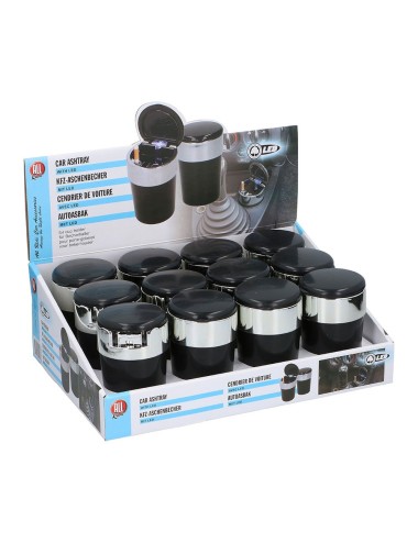 Cenicero con led para coche, ø8 x 12,5 cm