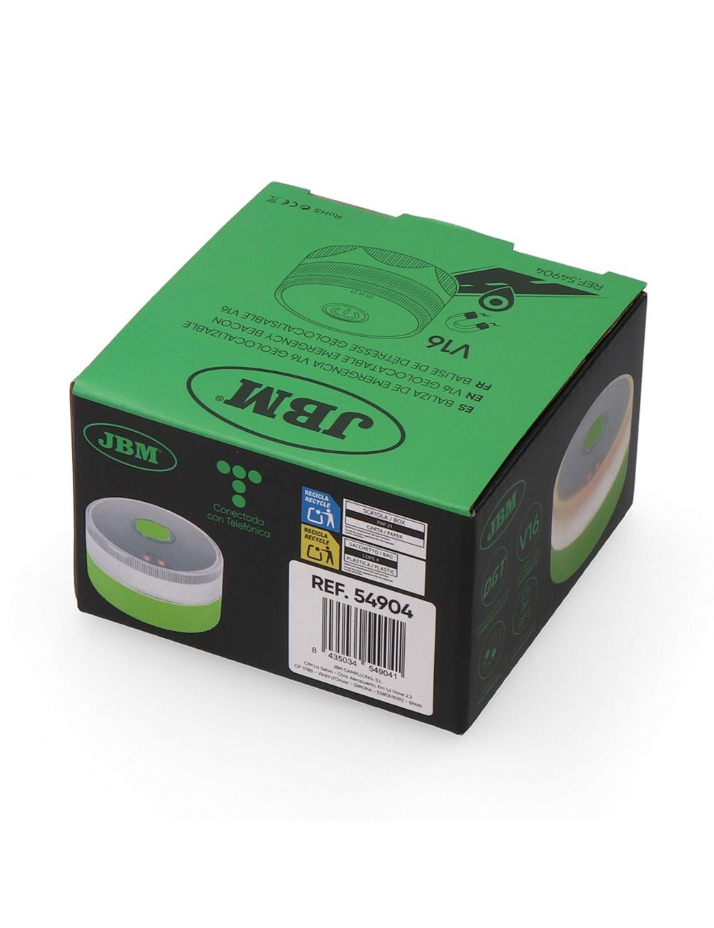 Baliza v16 de emergencia homologada conectada geolocalizable con dgt 3.0 jbm