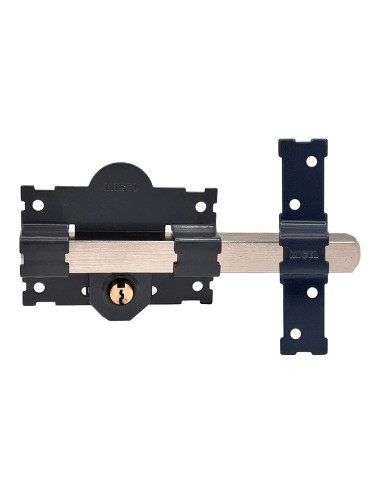 Cerrojo sobreponer crr07 105l/50 mm, pintado gris, llaves iguales amaestradas