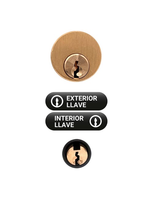 Cerrojo sobreponer crr07 105l/50 mm, pintado gris, llaves iguales amaestradas