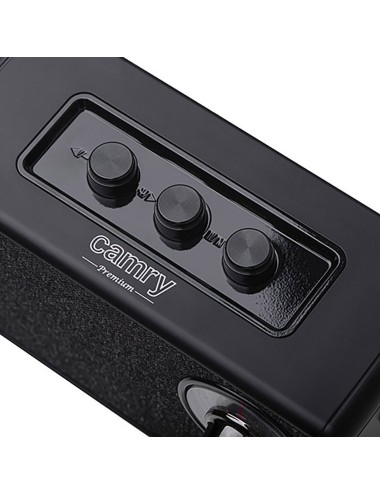 Radio fm recargable con bluetooth cr 1902 negra, 16 x 7 x 10,5 cm