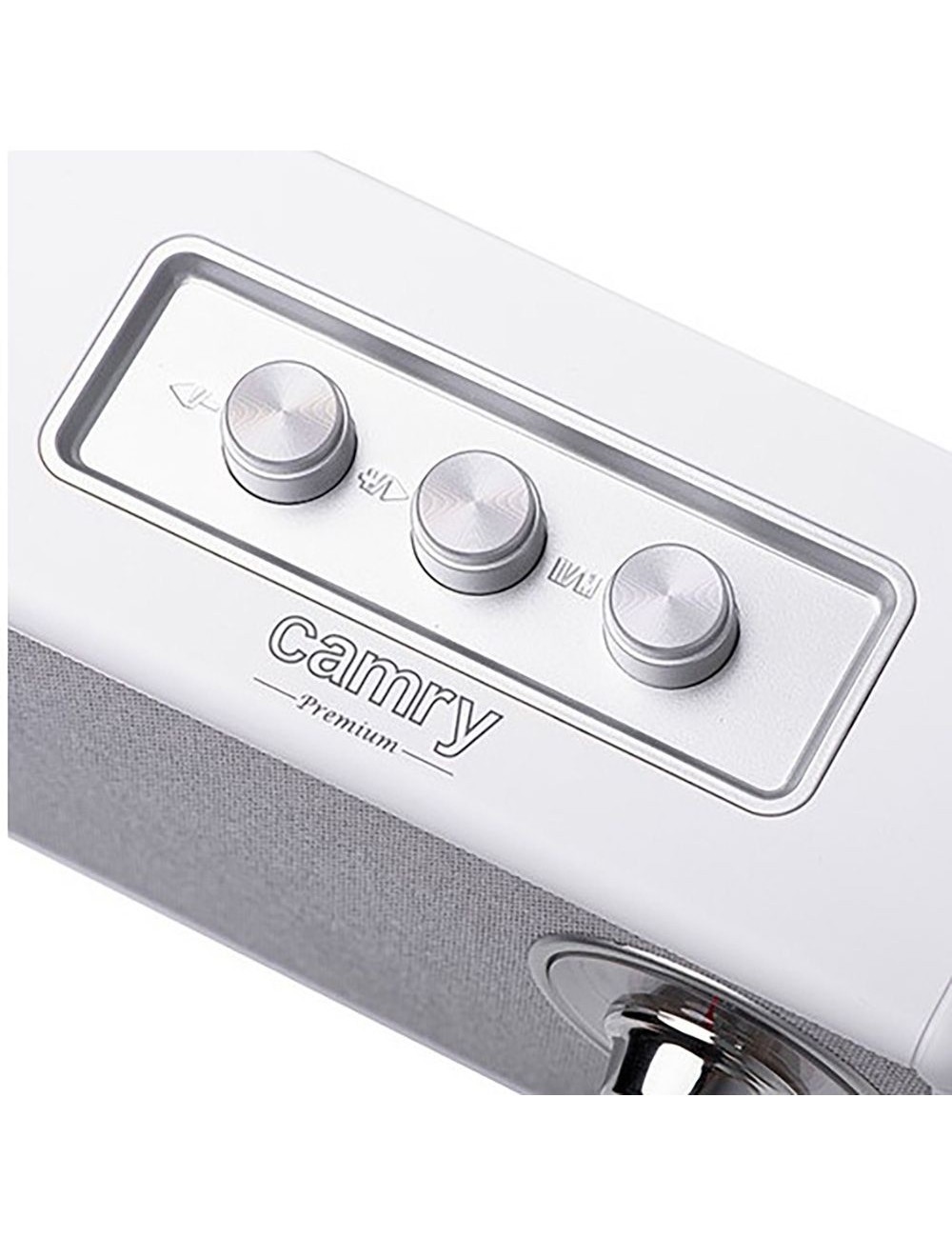 Radio fm recargable con bluetooth cr 1902 blanca, 16 x 7 x 10,5 cm