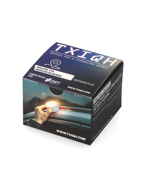 Baliza v16 de emergencia homologada conectada geolocalizable con dgt 3.0 txiqh