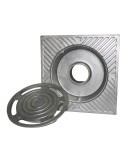 Sumidero de patio de aluminio, classic, 10 x 10 cm