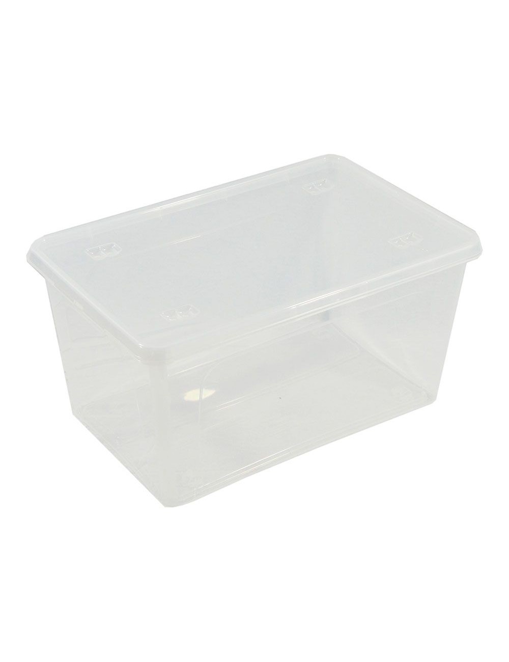 Caja transparente multiusos con tapa 44 l, 58,5 x 39 x 30 cm