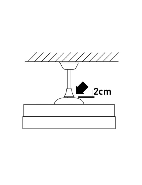 Ventilador de techo 3cct ø107 cm, plateado