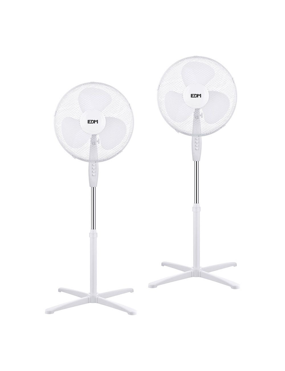 Ventilador de pie 38 w, blanco, ø40 cm, pack de 2 unidades