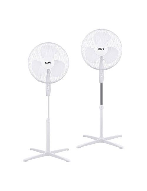 Ventilador de pie 38 w, blanco, ø40 cm, pack de 2 unidades