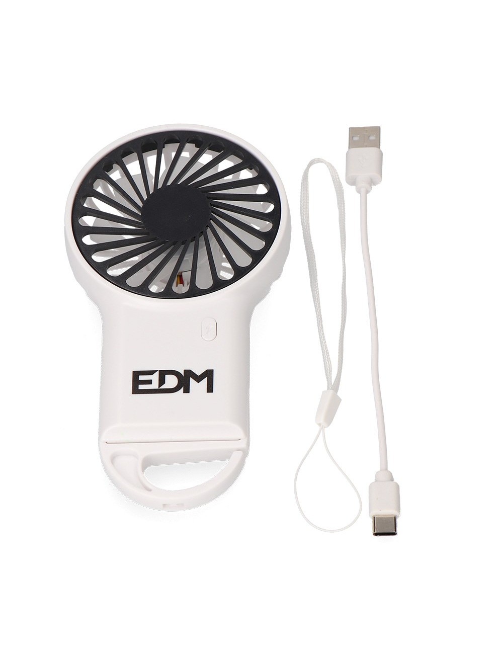 Ventilador de mano con gancho, 8 x 2,9 x 15,5 cm
