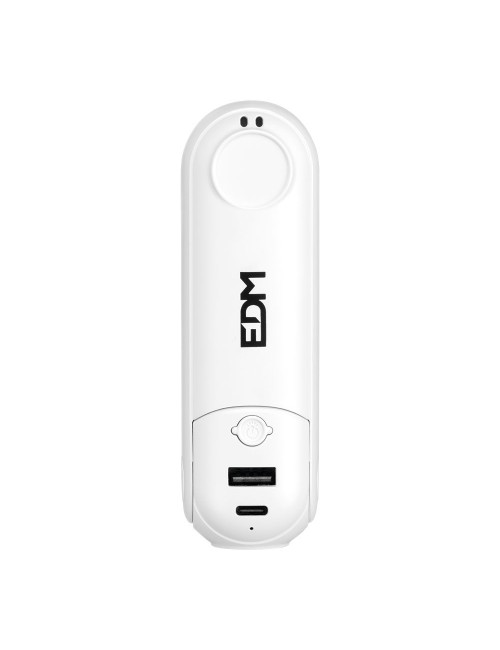 Ventilador de mano plegable, linterna,powerbank, soporte smartphone, colores surtidos, 3,7 x 11,9 cm
