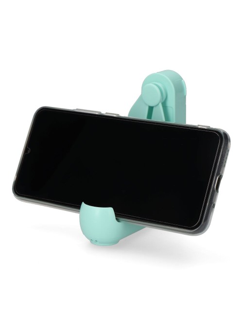 Ventilador de mano plegable, linterna,powerbank, soporte smartphone, colores surtidos, 3,7 x 11,9 cm