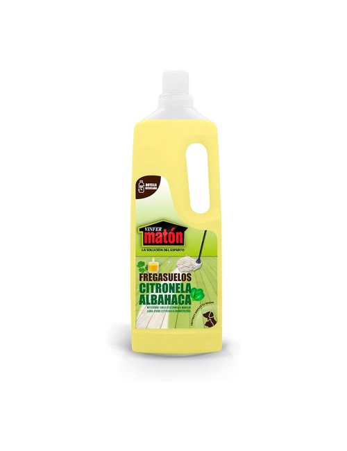Insecticida aroma a citronela y albahaca, fregasuelos, 1 l
