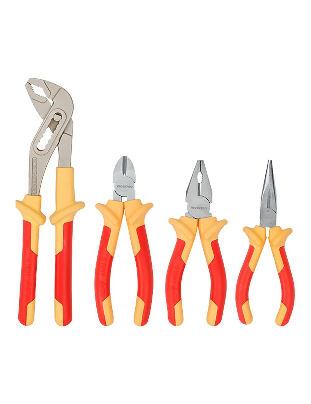 Alicates aislados, juego 4 piezas