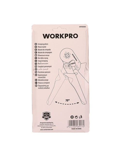 Crimpadora punteras electricas, prensado cuadrado 175 mm, 0,25 - 10,00 mm
