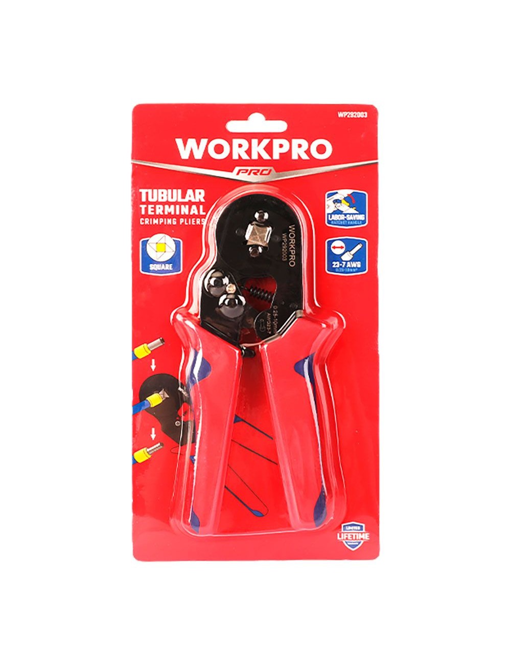 Crimpadora punteras electricas, prensado hexagonal 175 mm, 0,25 - 06,00 mm