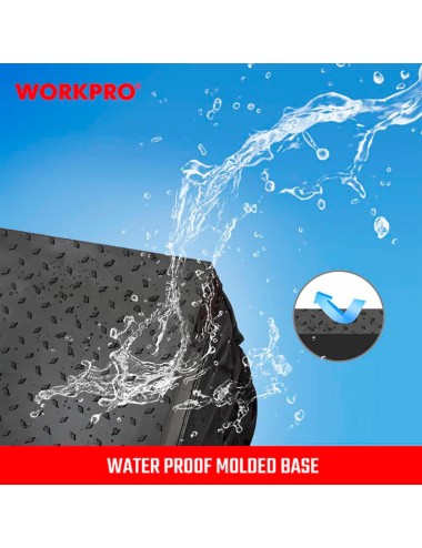 Bolsa de herramientas con cremallera y base impermeable, 42 x 24 x 25 cm