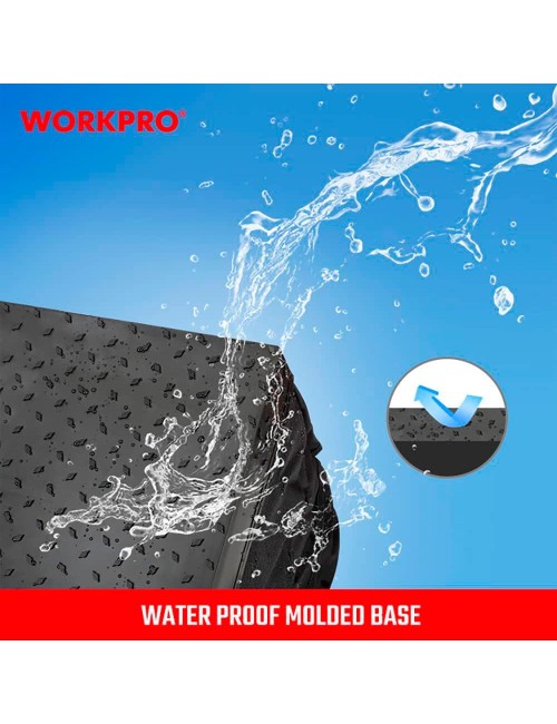 Bolsa de herramientas con cremallera y base impermeable, 42 x 24 x 25 cm