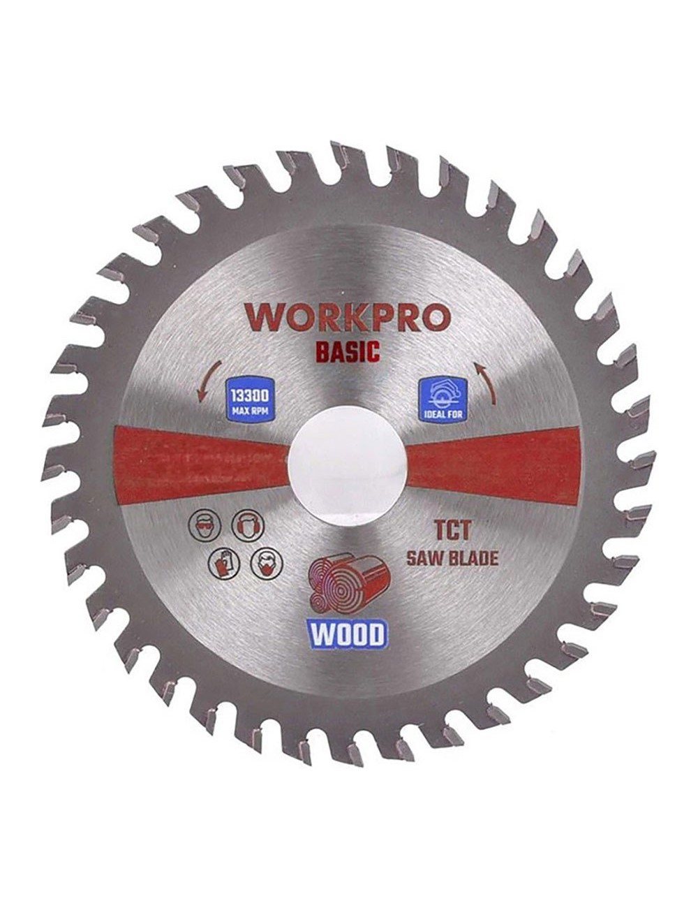 Disco de sierra circular tct para madera, basic, ø125 x 22,2 mm x 36 dientes