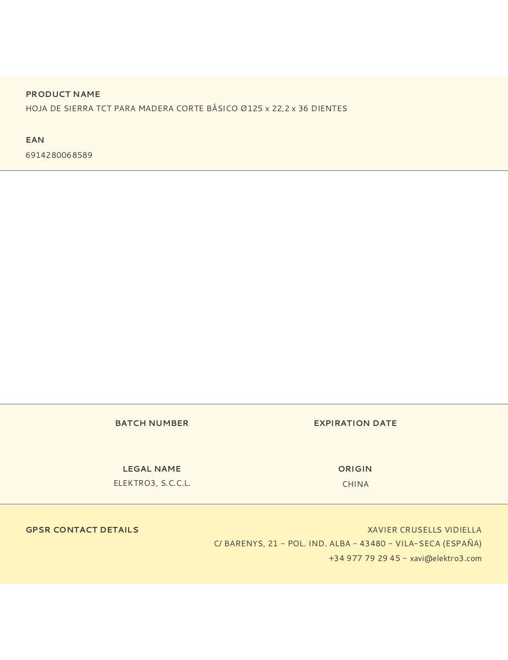 Disco de sierra circular tct para madera, basic, ø125 x 22,2 mm x 36 dientes