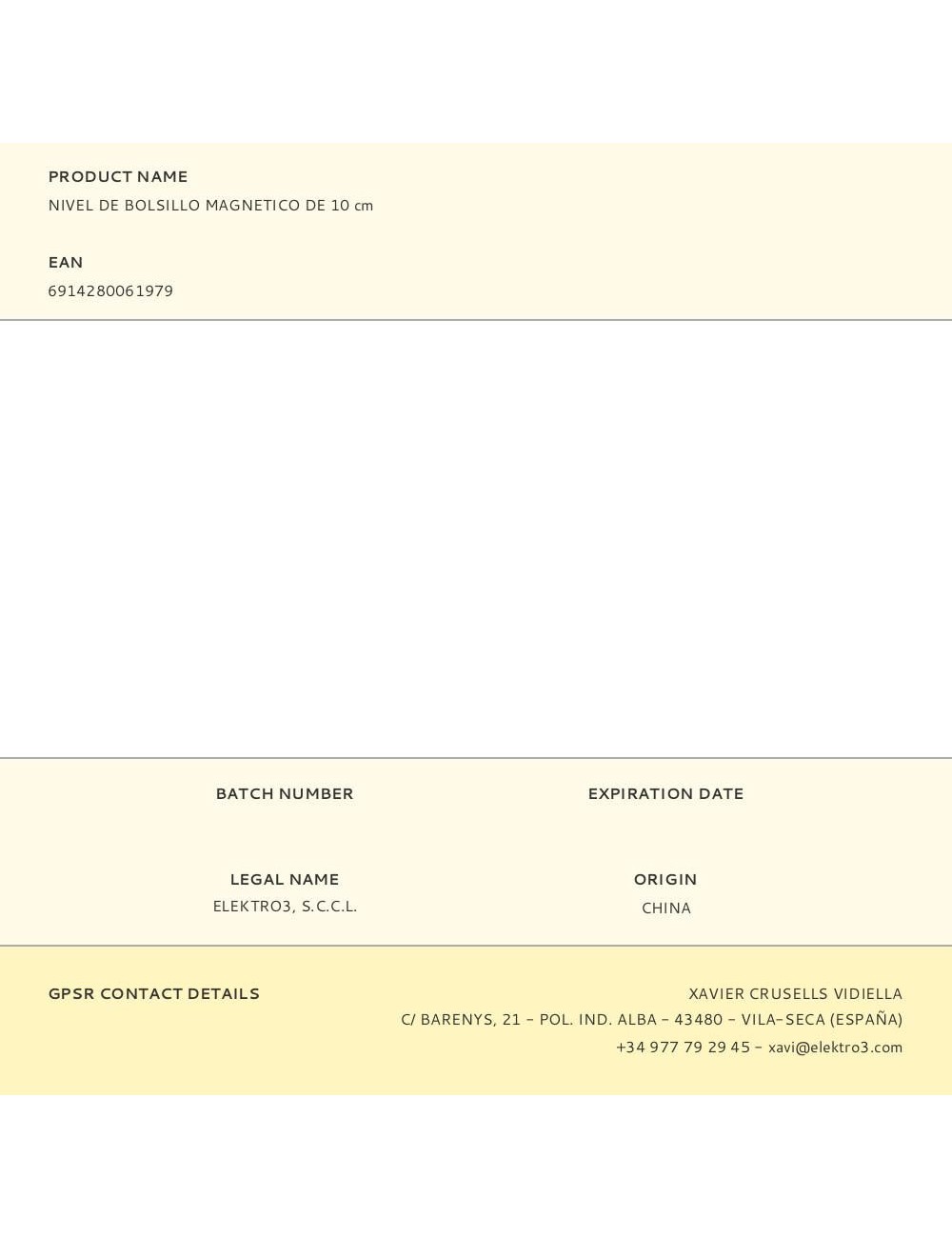 Nivel magnético de bolsillo, 10 cm