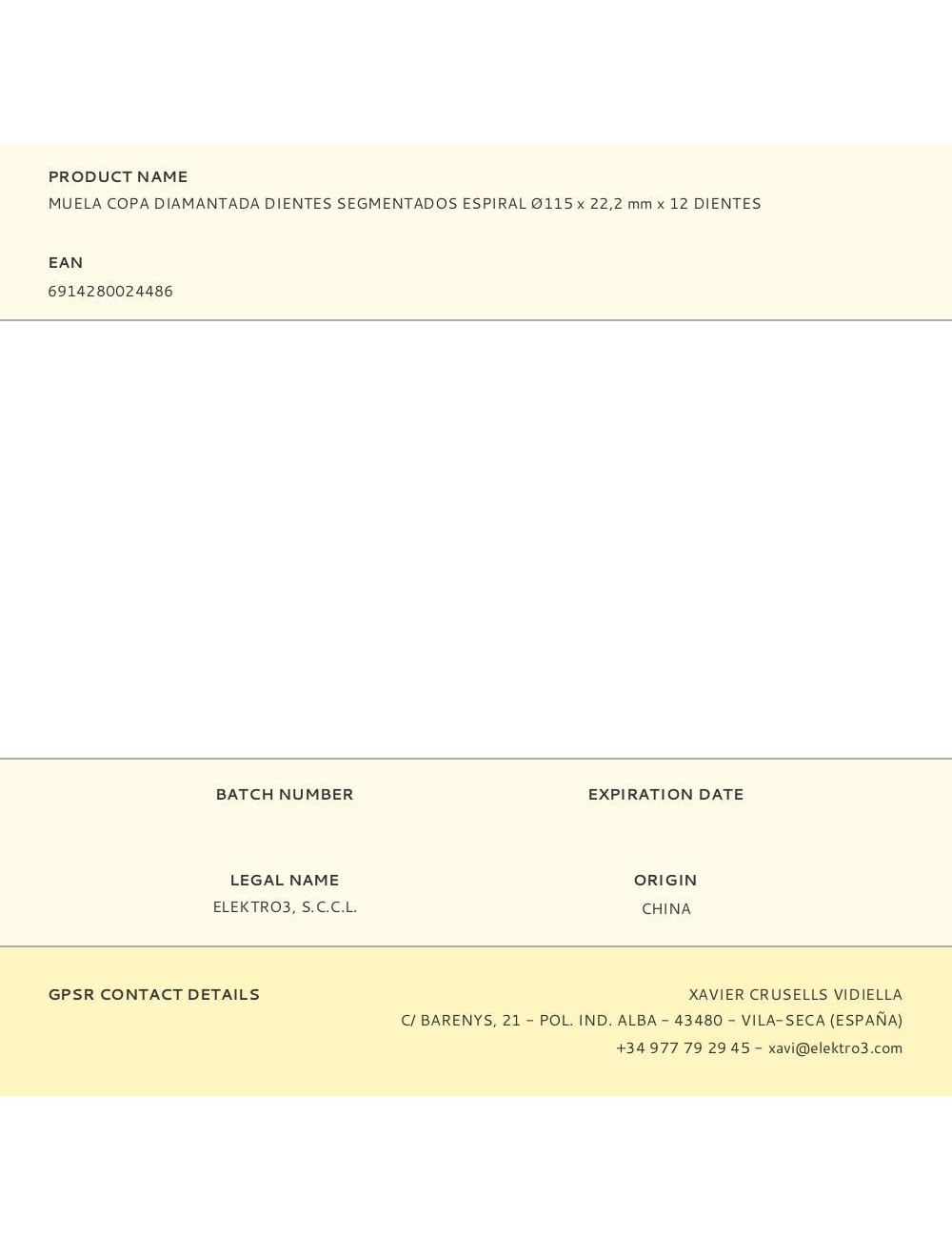 Muela copa diamantada hormigón profi ø115 x 22,2 mm