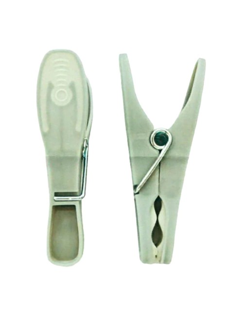 Pinzas de plástico de colores variados, premium bi-inyección, 24 uds