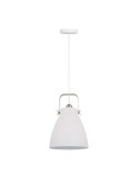 Lámpara de techo, colgante, e27, blanco + nickel, ø270 x 1200 mm