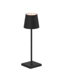 Lámpara de mesa led, tono regulable, 260 lm 3,3 w, recargable usb, negra
