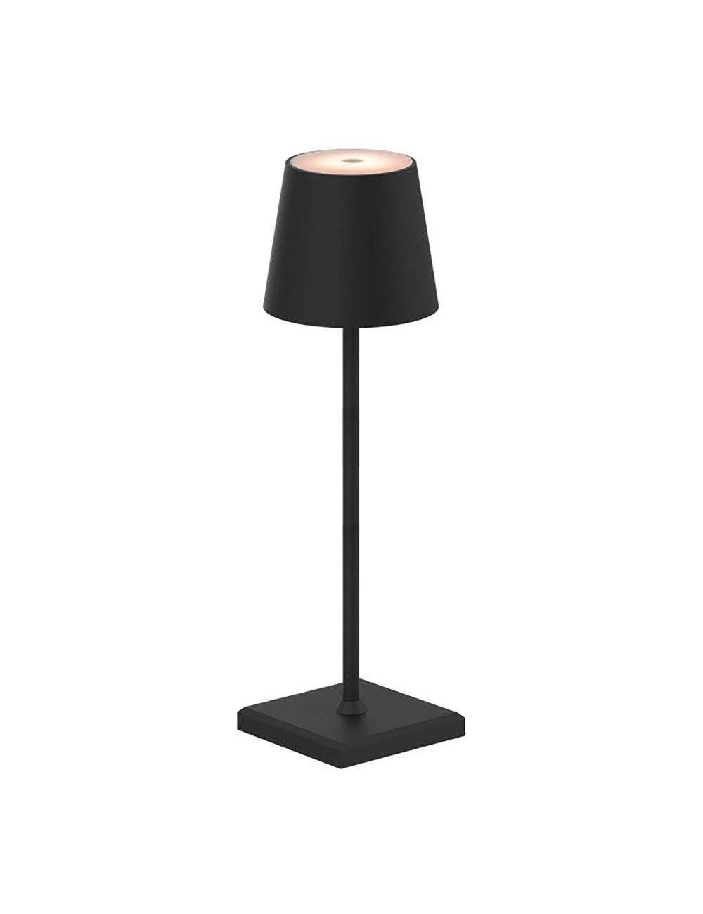 Lámpara de mesa led, tono regulable, 260 lm 3,3 w, recargable usb, negra