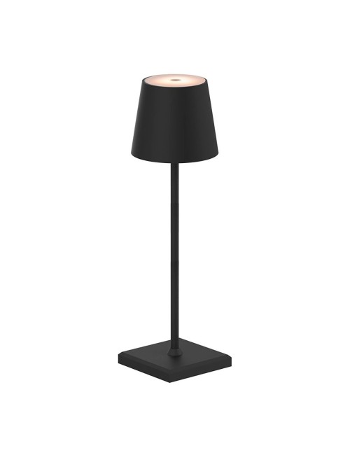 Lámpara de mesa led, tono regulable, 260 lm 3,3 w, recargable usb, negra
