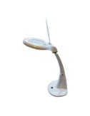 Flexo led lupa aumento 3x 12x, 4 w 300 lm 6500 k, blanco, 190 x 380 mm