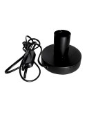 Base de mesa e27, con cable e interruptor, negra, ø120 x 85mm