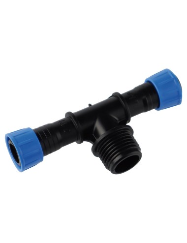 Derivación en t con rosca macho ½ pulg a cinta click ø16 mm, blíster 3 uds