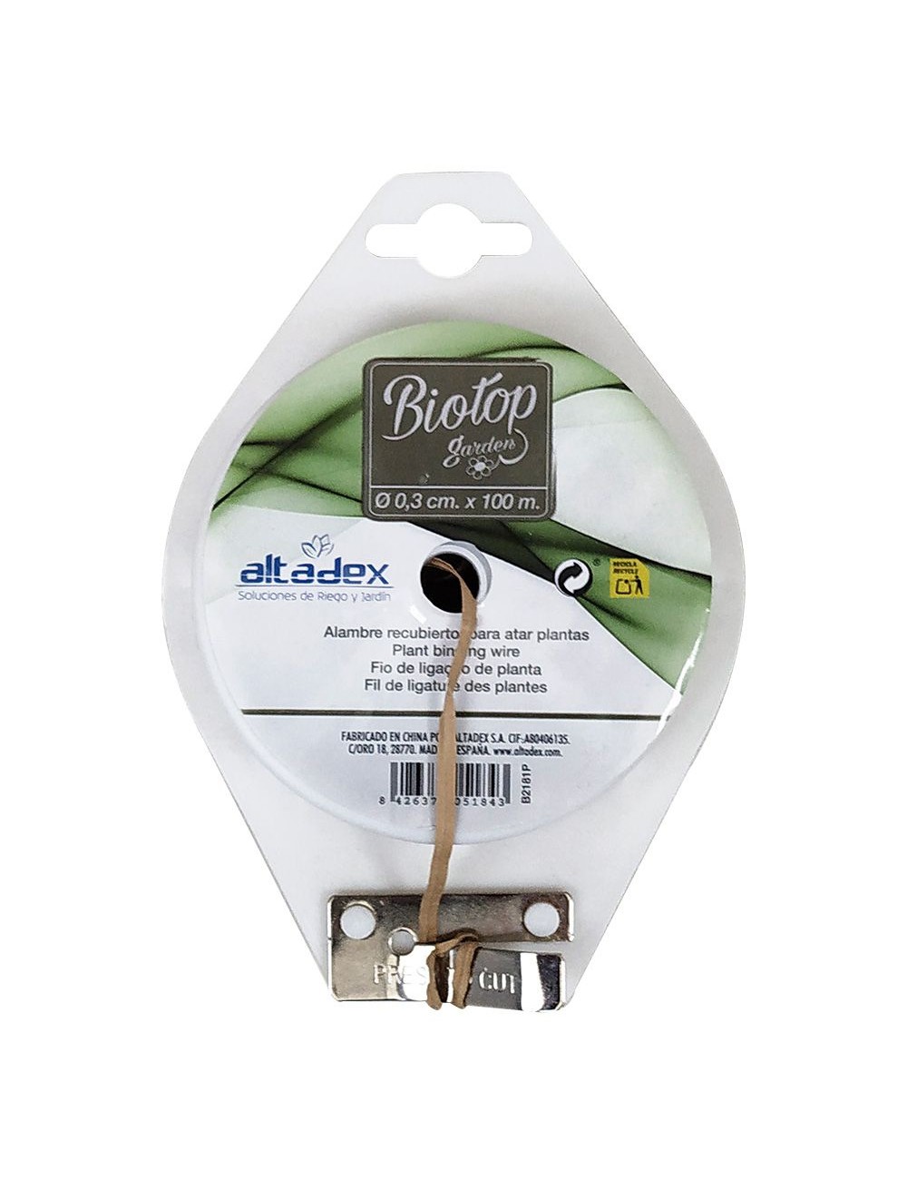 Alambre recubierto en papel, ø3 mm x 100 m