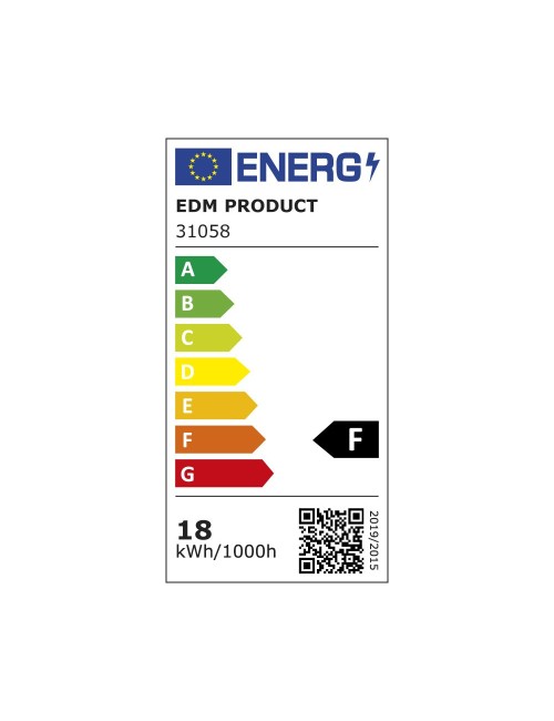 Downlight led empotrable, redondo, 18 w, 3cct, 1820 lm, marco blanco, ø22,3 cm