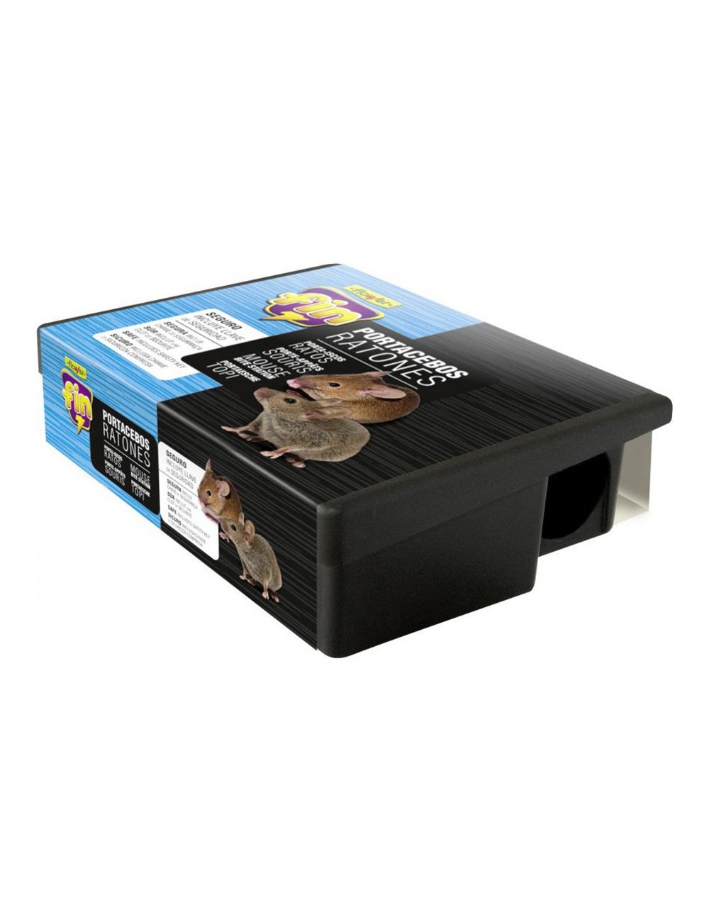 Caja portacebos ratones, fin, no contiene cebo, 13 x 9 x 3,4 cm