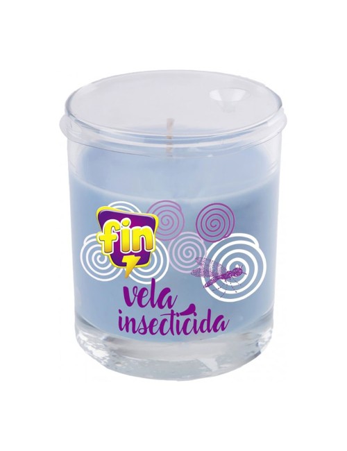 Vela insecticida vaso cristal, fin, lavanda,125 g