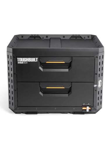 Maletín stacktech de 2 cajones con cierre, 53 x 40,5 x 39,5 cm