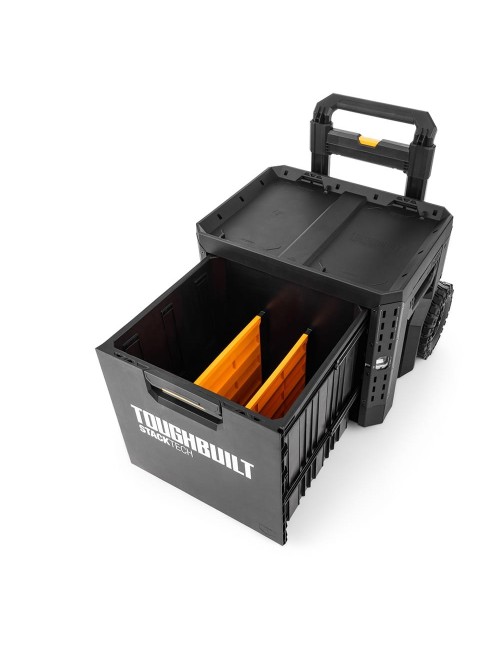 Maletín con ruedas de 1 cajón con cierre, stacktech, 53 x 40,5 x 67 cm