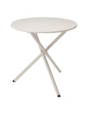 Mesa de acero plegable, beige, ø48 x 48 cm