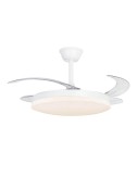 Ventilador techo, led 3cct, aspas retráctiles, milky l evo smart, 72 w, 7920 lm, blanco, ø120 cm, plafón ø48 cm, altura 32 - ...