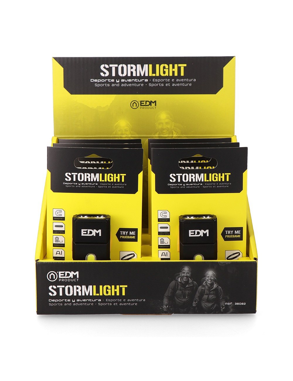 Mini linterna led stormlight, recargable, 13 w, 1000 lm