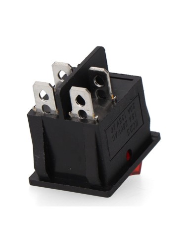 Interruptor doble empotrado on/off 15a 4 patillas