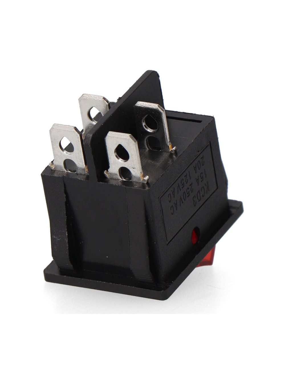 Interruptor doble empotrado on/off 15a 4 patillas