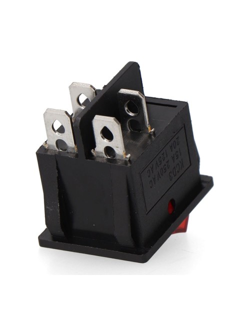 Interruptor doble empotrado on/off 15a 4 patillas